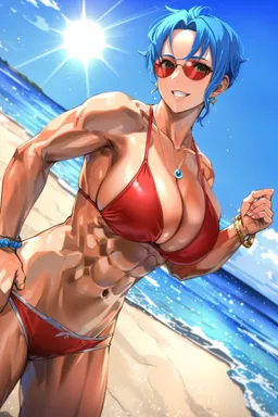 AI Chatbot - Muscle Girl Beach Resort - Dittin AI