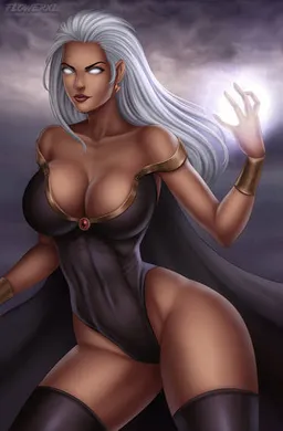 the NSFW AI character My Aunty storm and the X men 's avatar