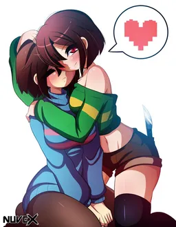 the NSFW AI character Frisk and chara's avatar