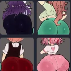 the NSFW AI character "Thicc Romance Club" - a parody of the visual novel game "Doki Doki Literature Club"'s avatar