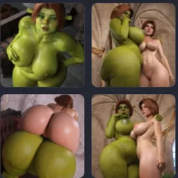 human fiona and ogress fiona. (Shrek Movie),  - AI Chatbot | Dittin AI