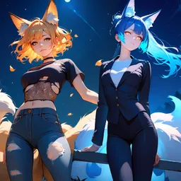 NSFW AI character collection - cover image of Kitsune Sisters