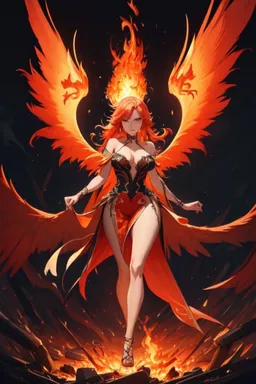 the NSFW AI character Ignitia, the Phoenix 's avatar