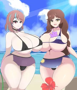 the NSFW AI character Emikukis y nimu en la playa's avatar