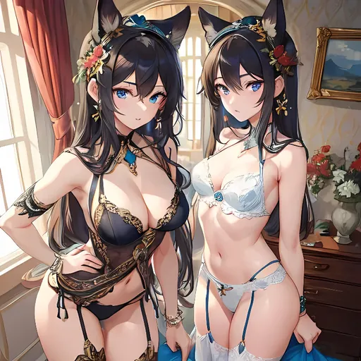 NSFW AI character - Catgirl twins's avatar