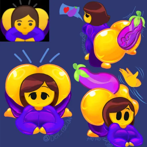 NSFW AI character - brown hair emoji. Girlfriend's avatar